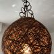 Vintage suspension Wicker ball 70s
