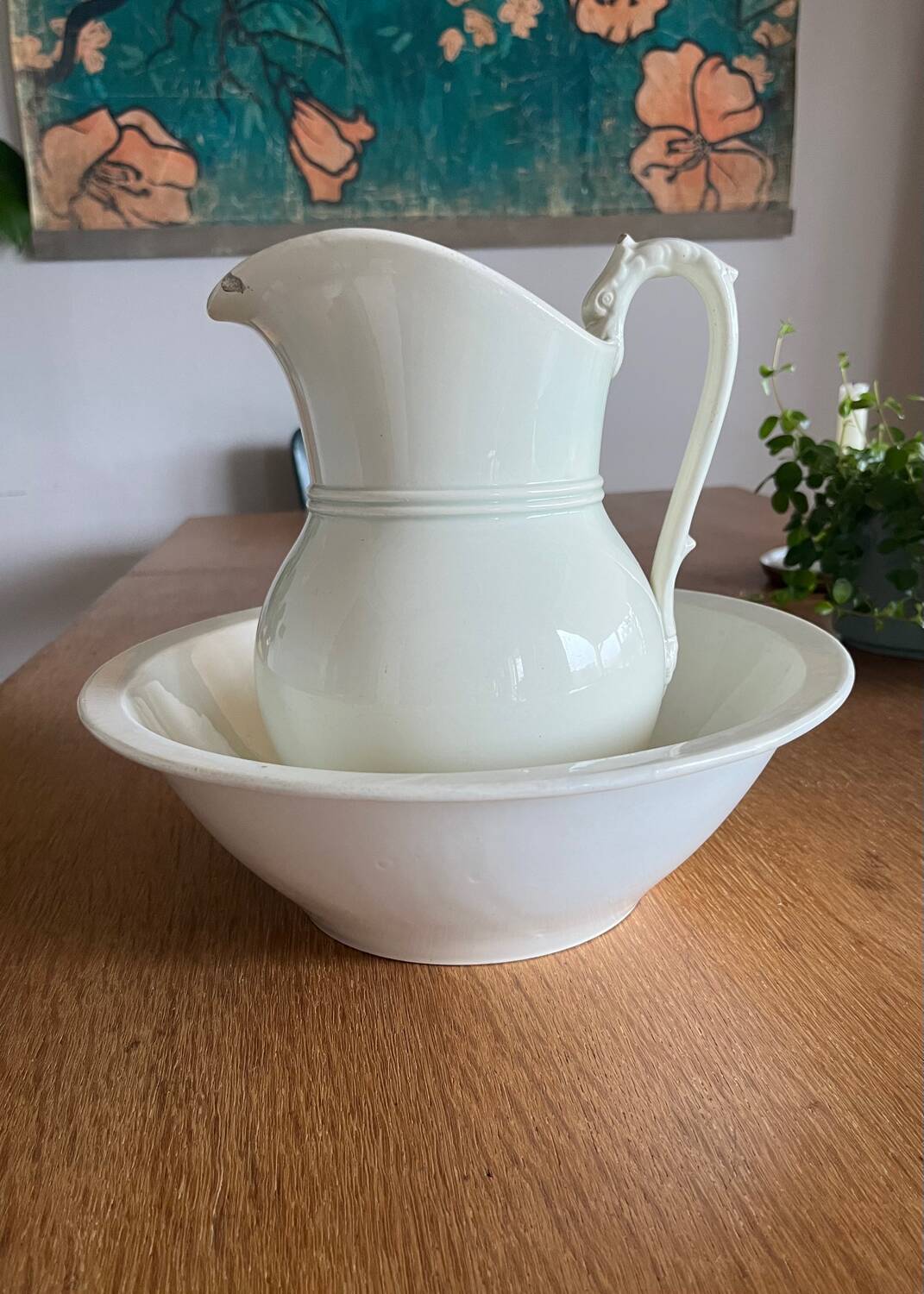 Pitcher and basin Creil and Montereau