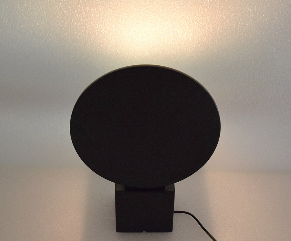 Italian Table Lamp in Wood by Gruppo Enne, 1970s