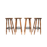 Set of four bar stools made in the 1970s