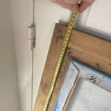 Old Oil Painting Canvas Sun Boat Sea Provence Sailor 50x40