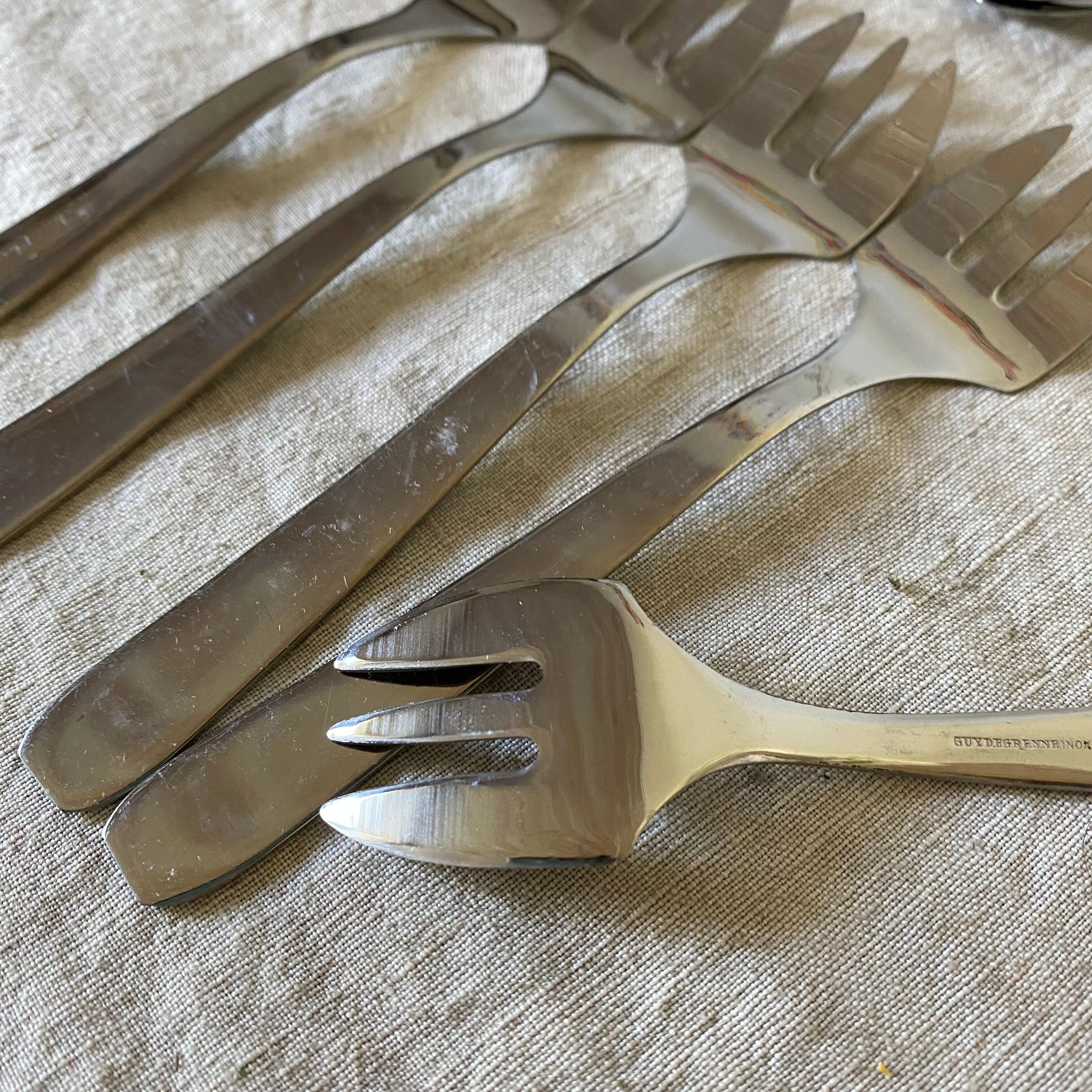 Guy Degrenne Stainless Steel oyster forks