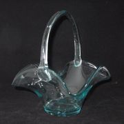 Corbeille en verre forme panier