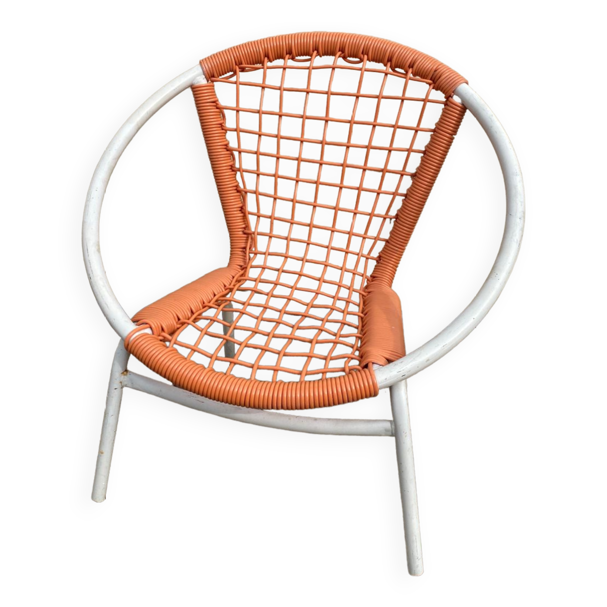 Vintage children's armchair scoubidou