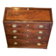 Bureau scriban anglais xixeme acajou avec tiroirs ferrures bronze boutons en os