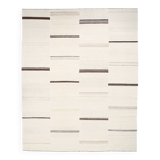 9x11 Beige & Light Brown Handwoven Kilim Rug For Living Room, 262x338 Cm