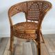Fauteuil enfant vintage en rotin et cannage osier