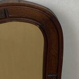 Hand carved wavy curvy vanity mirror, ca 1900