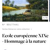 Tableau impressionniste -  Huile sur toile, Ecole française - Barbizon