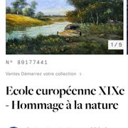 Impressionist painting - Oil on canvas, French School - Barbizon