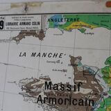 Ancient school map No.39 "France - Geology"
