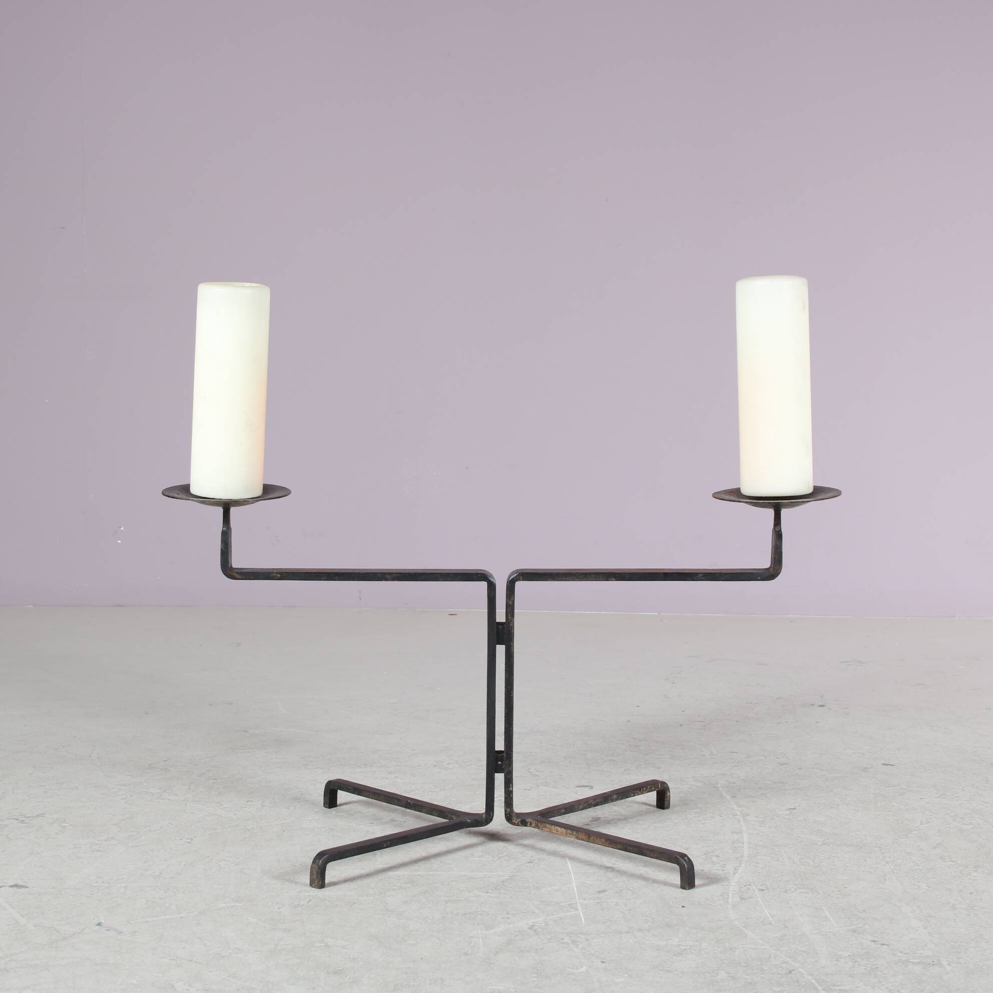 1950s Large brutalist candle holder from the Netherlands