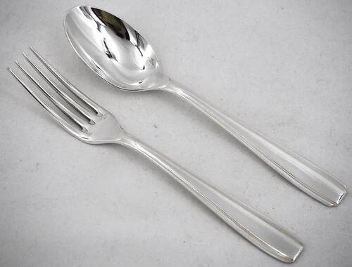 24 dessert spoons, Art Deco Ercuis