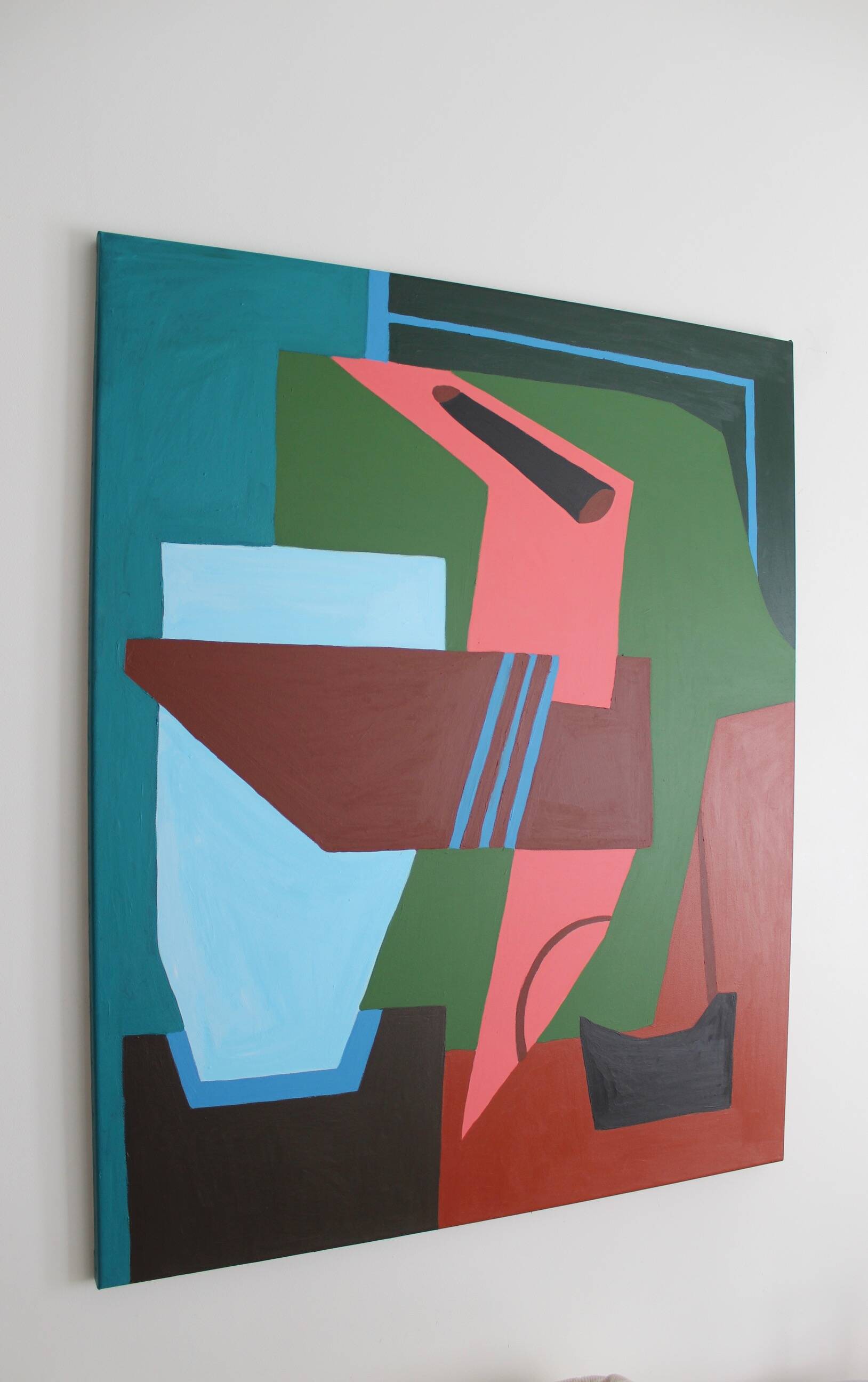 Original abstract on canvas "clarity" 100x81Cm
