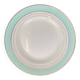 Round Lunéville dish, "Régence" model, water green, late 19th century