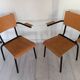 Paire de fauteuils métal tubulaire 1954