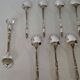 Box of 12 mocha spoons and 1 sugar tongs Ercuis silver metal