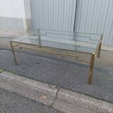 Bronze and glass coffee table