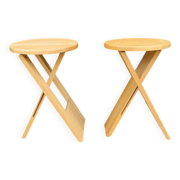 Paire de tabourets pliants vintage Suzy par Adrian Reed