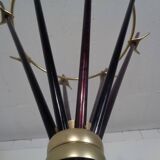 Italian copper and steel tubular coat rack, 1950s