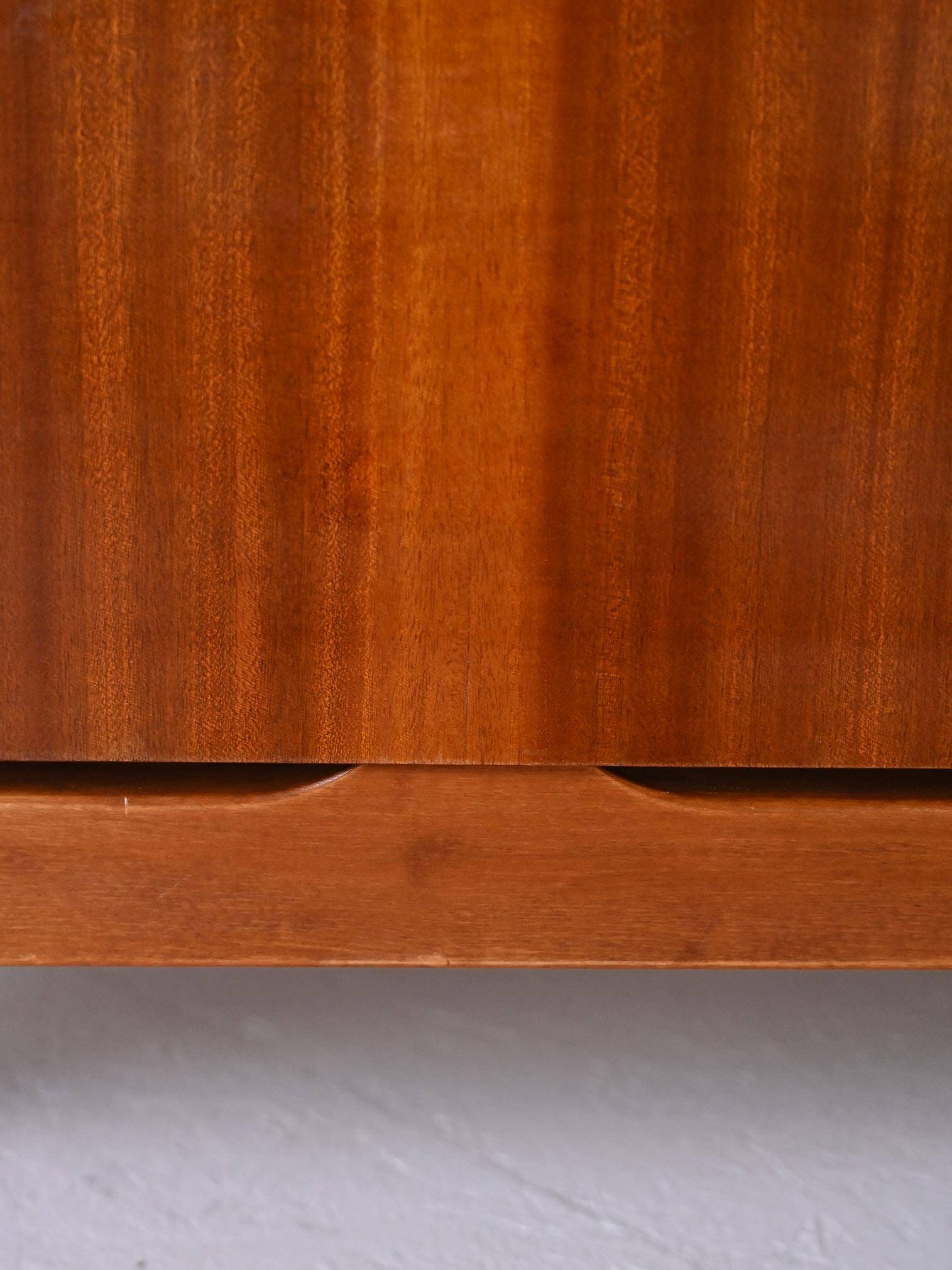 Scandinavian chest of drawers with metal handles