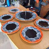 Orange Vallauris cheese set
