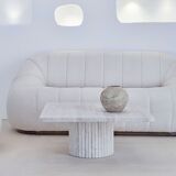 Natural travertine square Kalia coffee table 90x90