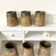 Set 6 cups cups vintage pyrite stoneware