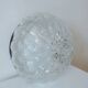 Vintage round glass ceiling light in the shape of a flower, 1970s.