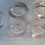 Ensemble de 5 verres à Wisky signés " Sèvres Cristal France"