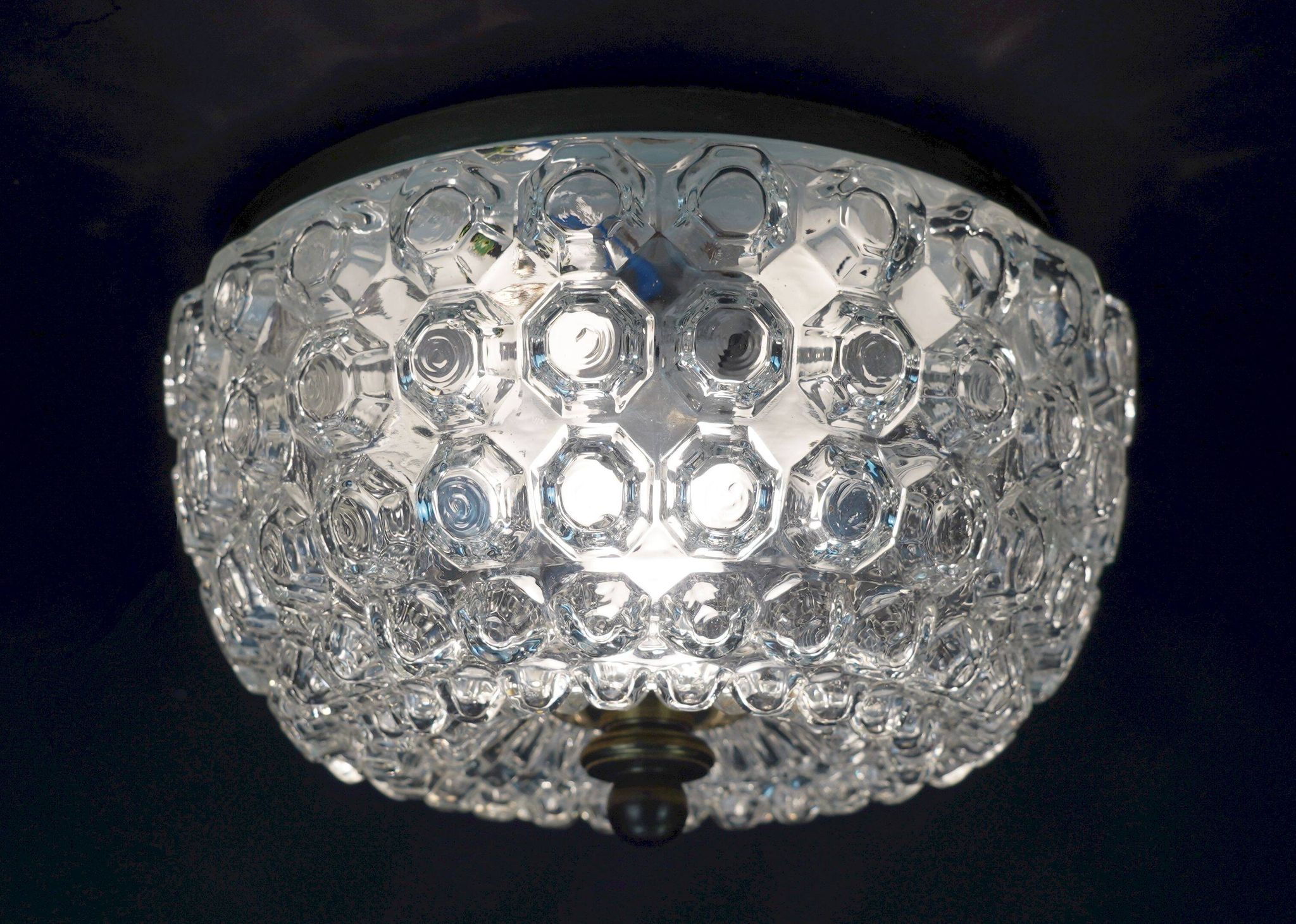 vintage limburg bubble glass ceiling LAMP model A 637 flush mount 1970s