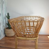 Baby vintage rattan bed