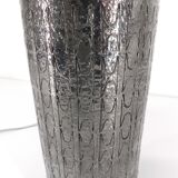 Silver ceramic lamp foot by Bitossi for Bergoms 1960