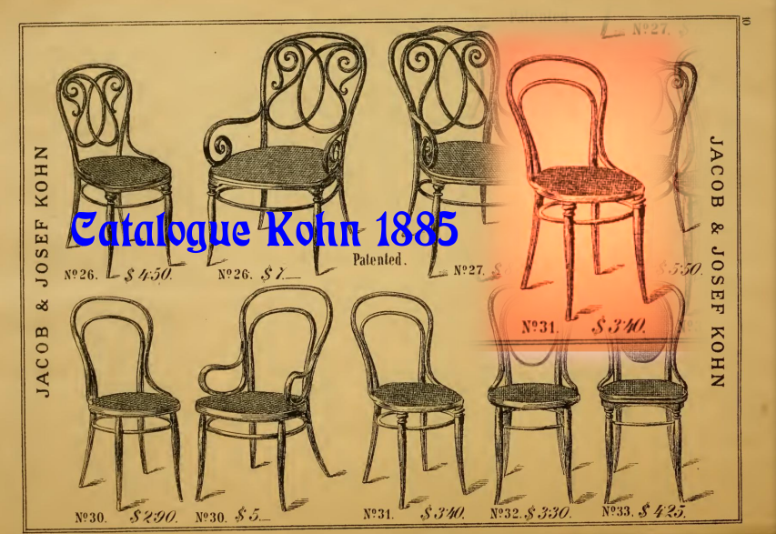 Chair KOHN N°31, circa 1880 canning new