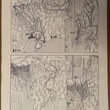 Set of 2 lithographs engravings on the First World War of 1928