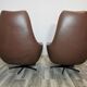 Mid century swivel armchairs