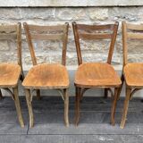 Set of 4 antique bistro chairs