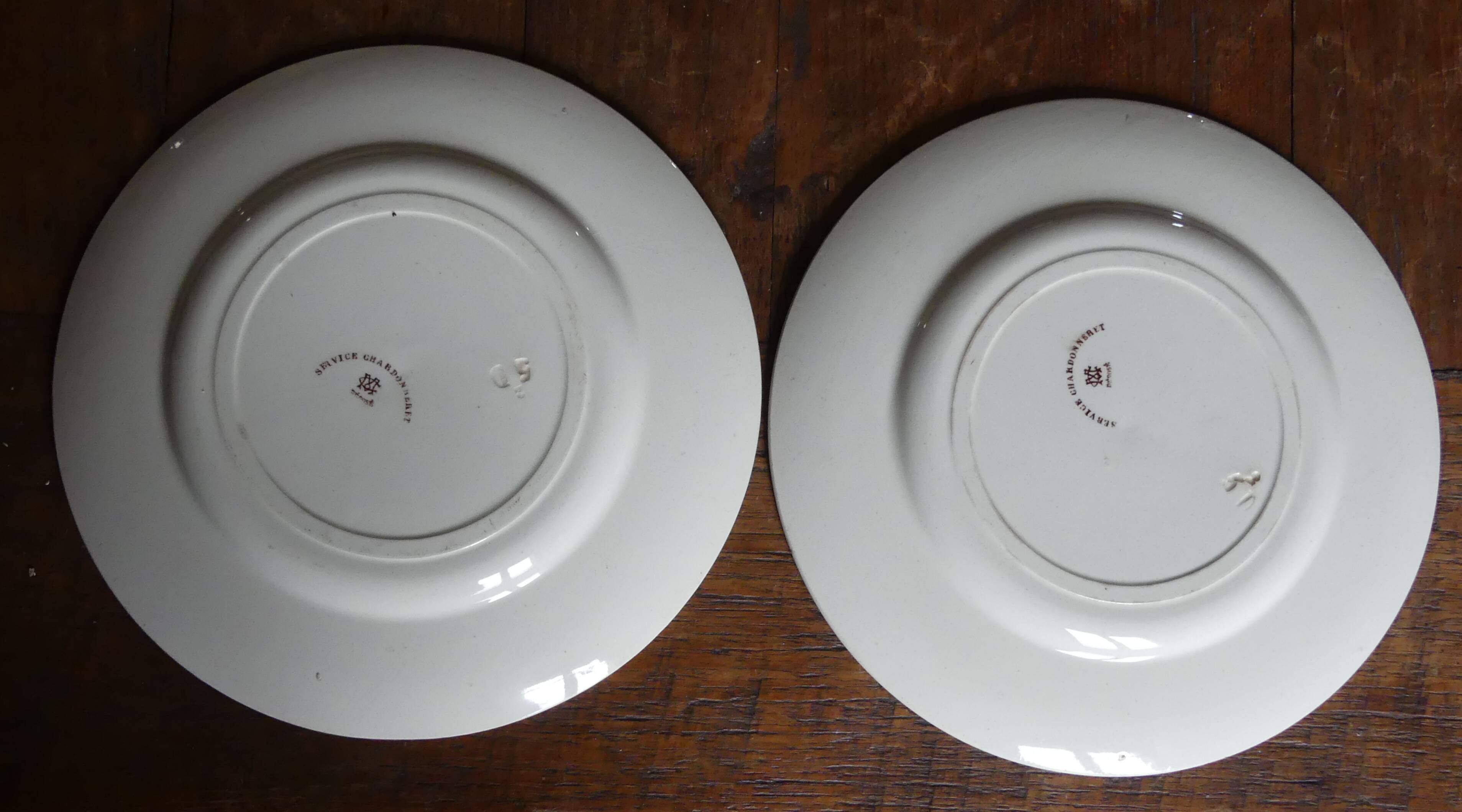 2 assiettes anciennes Creil & Montereau Service Chardonneret oiseaux**8 autres dispos
