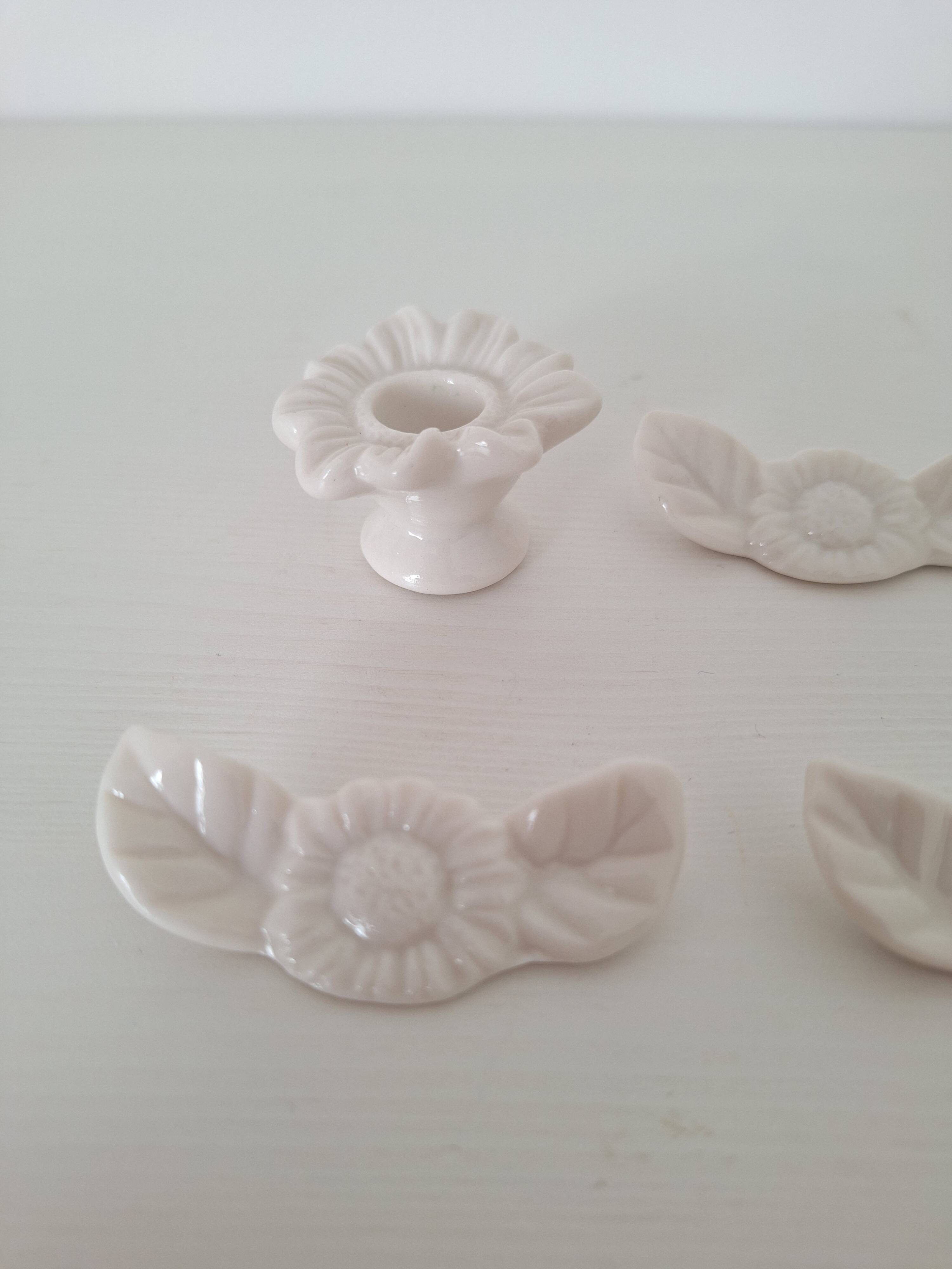 Porte couteau blanc en porcelaine