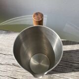 Guy Degrenne stainless steel and wood pitcher