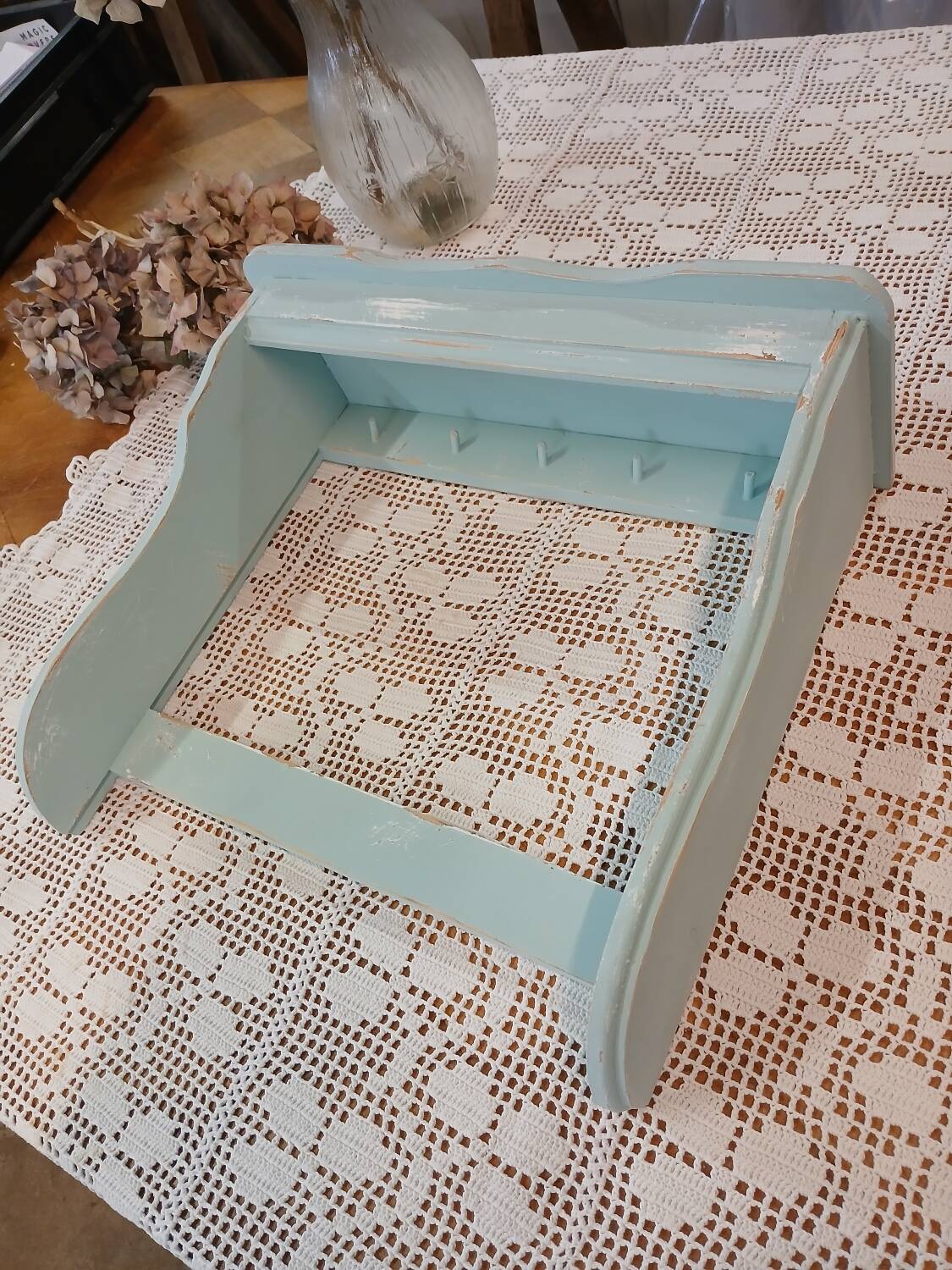 Revamped antique wall shelf