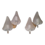 Antique Murano Double Wall Sconces Pair