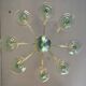 Green Murano glass Venetian chandelier, Venini, circa 1920