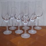 Very Beautiful Set of 7 Crystal Flutes