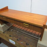 Scandinavian wall shelf in teak