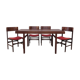 Ensemble table à rallonge en palissandre et ses 4 chaises vintage