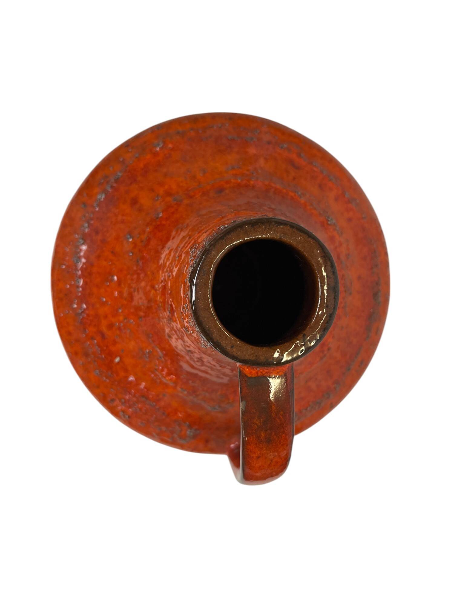 Carstens Workshop, 20th century red ceramic pot with handle