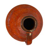 Carstens Workshop, 20th century red ceramic pot with handle