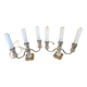 Pair of Electrified Art Deco Candle Holders – Cut Crystal & Chrome Metal 1
