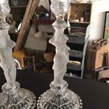 Pair of crystal candlesticks